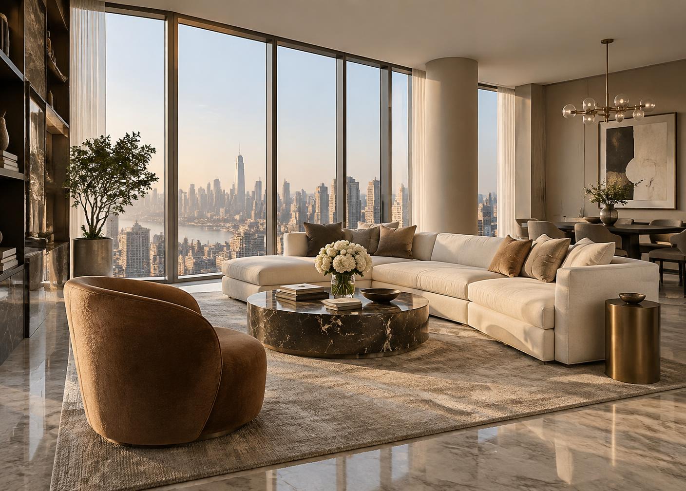 Luxury apartment living room